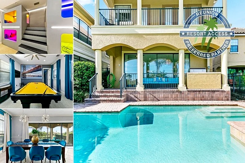 Golden Villa | Awesome Themed Bedrooms | Pool Table | Golf Course Views in Reunion Resort