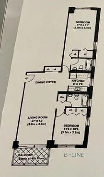 COLUMBUS CIRCLE: 2 BEDS 2 BATHS WITH PRIVATE BALCO
