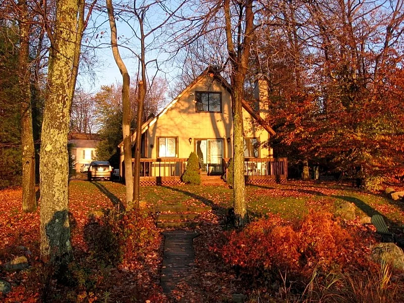 Lakefront Cabin w/ Private Beach, Dock, AC, 4 Boats, Sauna in Tobyhanna, Pennsylvania, United States — photo 4