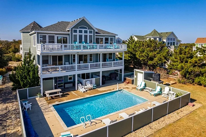 Sea Forever--Oceanside 8-10 BR; Pool, Hot Tub, Elevator, Gardens! in Corolla, North Carolina, United States — photo 3