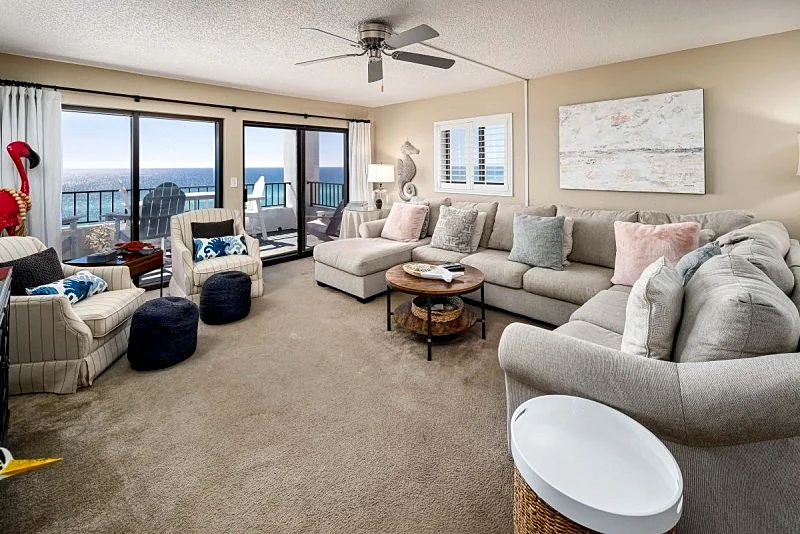 Surf Dweller 712: Phenomenal top floor,end unit,GULF-FRONT VIEW, 2 bed/2 bath