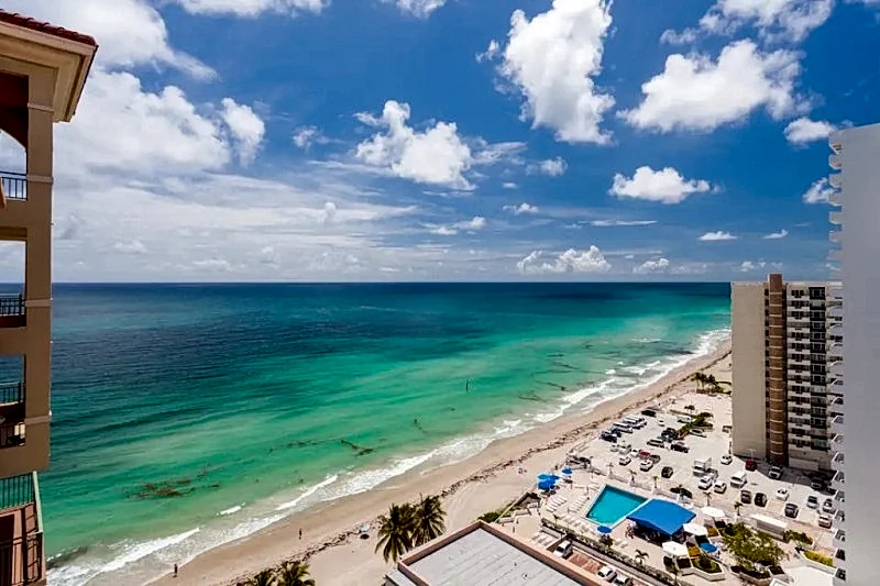Direct Ocean Views: Fully Furnished 2-Bedroom Condo at 2080 South Ocean Drive, Hallandale Beach