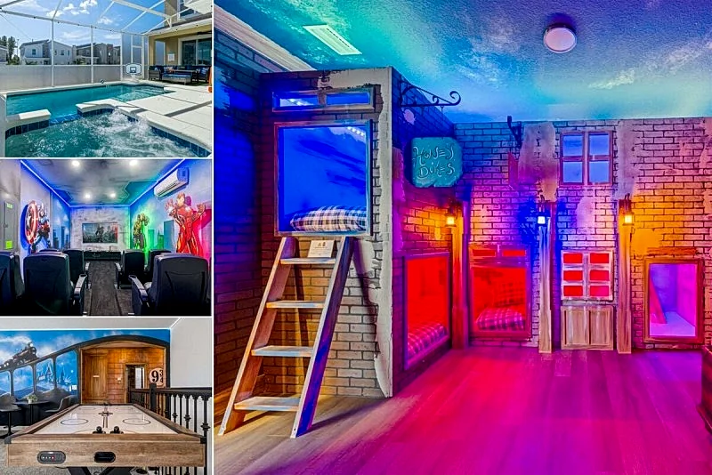 Spellbound Sanctuary | Theater Room | Themed Kids Bedroom | Games Area | Private Pool