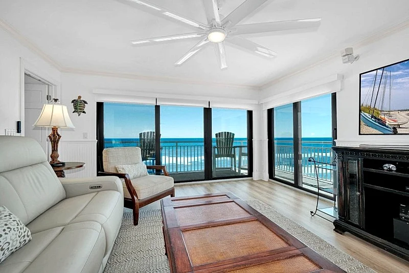 Luxury, direct oceanfront top-floor corner with wrap-around balcony and heated pool