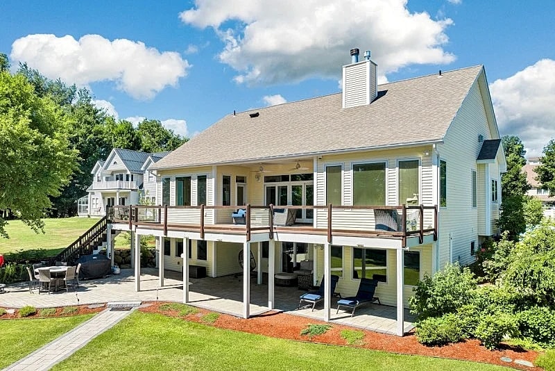 Modern Lake Opechee Home features Sandy Perched Beach and Dock in Laconia, New Hampshire, United States — photo 3
