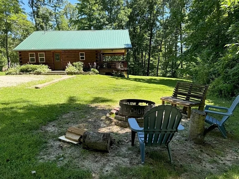 Forest Edge Cabin Hocking Hills with Hot Tub & Pond in Logan, Ohio, United States — photo 3
