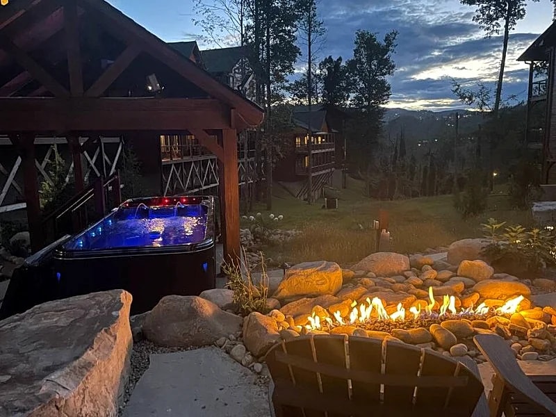So Happy Together: Waterfall, Firepit, Swim Spa, 2 Hot Tubs! in Gatlinburg, Tennessee, United States — photo 4