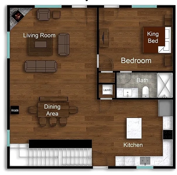 Splashin and Relaxin Cabin: Firepit, Private Pool, Pool table in Sevierville, Tennessee, United States — photo 5