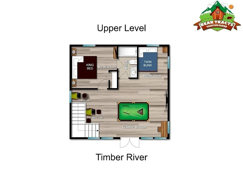 Timber River Cabin w/ Indoor Pool, Game Room, Fireplace in Pigeon Forge, Tennessee, United States — photo 5