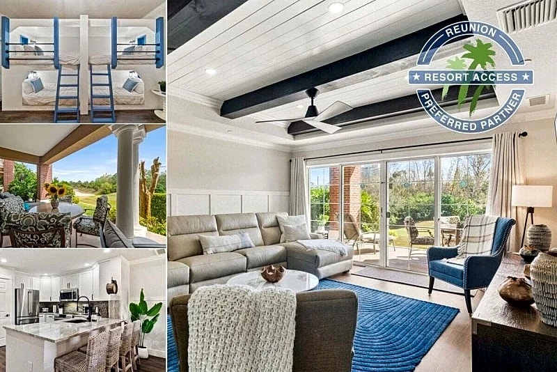 Cabana Court Villa | 3 Bed, Sleeps 8 | Golf Course Views | Close to Disney | Reunion Membership in Kissimmee, Florida, United States — photo 1