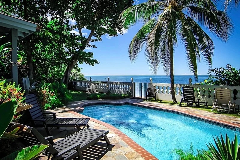 PRIVATE BEACHFRONT home with a private pool in Ensenada, Rincon, Puerto Rico — photo 3