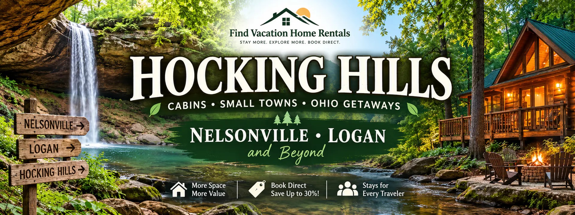 Hocking Hills vacation rentals near Nelsonville and Logan, Ohio – cabins and getaways by Find Vacation Home Rentals