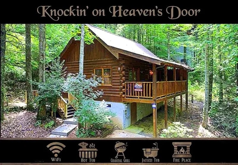 KNOCKIN' ON HEAVEN'S DOOR 1 Bedroom, 1 Bathroom Log Cabin with Hot Tub, Fireplace, Pool, Fishing in Great Location. Sleeps 4 in Pigeon Forge, Tennessee, United States — photo 2