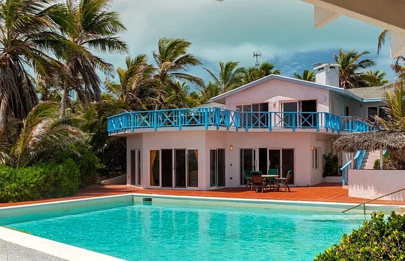 Breathtaking panoramic ocean view from stunning open, airy villa with huge pool in Stella Maris, Long Island, Bahamas — photo 4
