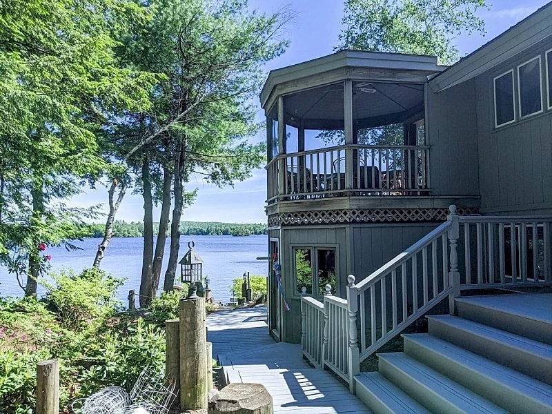 Winnipesaukee Waterfront Home sleeping 12 dock and sandy beach in Moultonborough, New Hampshire, United States — photo 2