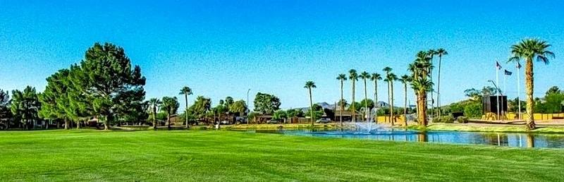55+ Fountain of the Sun Single Story Townhome. Golf Views!