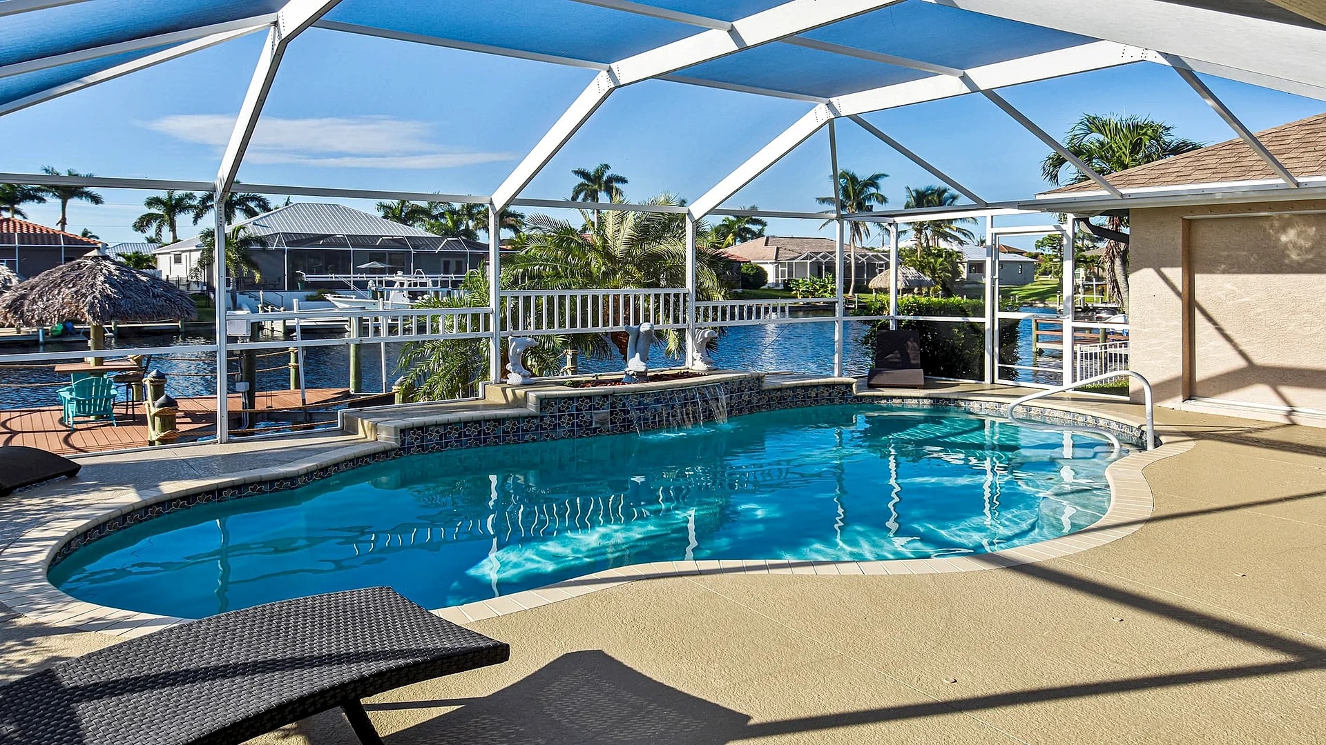 Lupita, boat lift, dock, heated south facing pool in Cape Coral, Florida, United States — photo 1