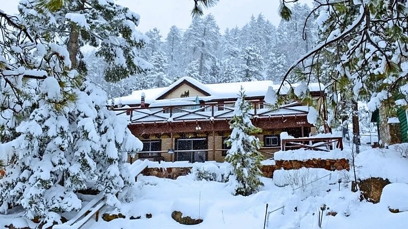 Big Bear's Most Unique Location! Amazing View, Wood Fireplace, Backs To Mountain in Fawnskin, California, United States — photo 3