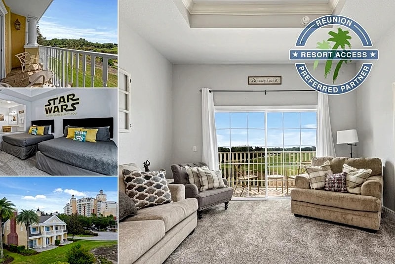 Seven Eagles Retreat | Reunion Resort Golf Course Views | Townhome | Balcony