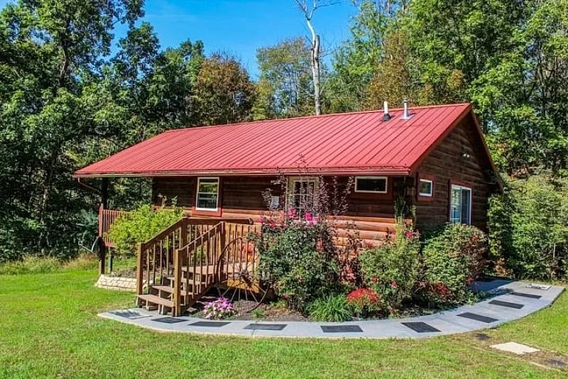 Romantic Couples Log Cabin Hocking Hills Hot Tub 57 acres