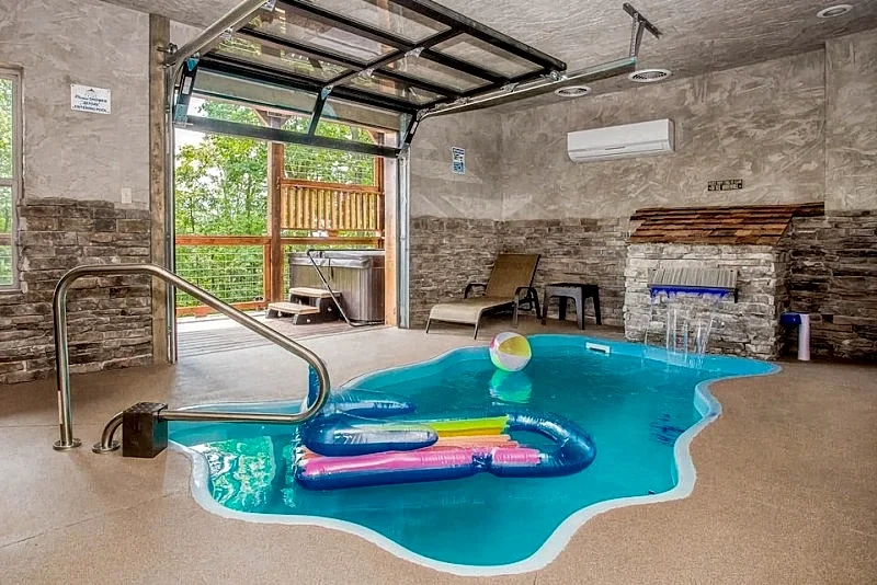 Rainwater Falls Cabin w/ Pvt Pool, Mtn and City views in Gatlinburg, Tennessee, United States — photo 1