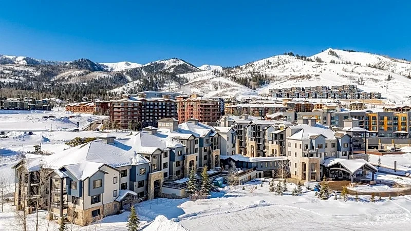 Steps to skiing, resort property, mountain views, shared hot tub, sauna, steam room 223AB in Park City, Utah, United States — photo 1