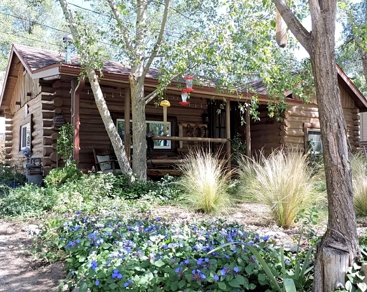 Authentic Log Cabin, 1.25 Acres, Seasonal Creek, Fireplace! 1.6 Miles to Square