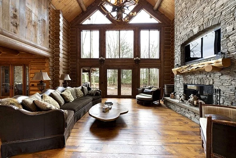 9,000 Sq Ft Authentic Log Home 2 miles from Lake Wallenpaupack –Sleeps 20 in Greentown, Pennsylvania, United States — photo 4